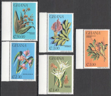 B0243 Ghana Nature Flora Flowers Of Ghana #1054-58 1Set Mnh - Altri & Non Classificati