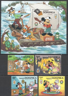 B0354 1985 Dominica Disney Mickey Mouse Tom Sawyer 1Bl+1Set Mnh - Disney