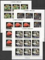 B0123 Imperf 2004 S.Tome & Principe Minerals Geology Crystals 9Set Mnh - Minéraux