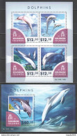 Ls461 2015 Solomon Islands Dolphins Marine Life Fauna #3322-26 1Kb+1Bl Mnh - Marine Life