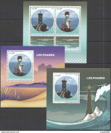 J375 2016 Lighthouses Marine Life Architecture 1Kb+2Bl Mnh - Marine Life