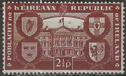 IRELAND 1949 International Recognition Of Republic - 21/2d Leinster House And Arms Of Provinces MH - Ongebruikt