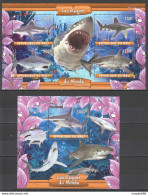 J538 2020 Fauna Marine Life Sharks Of The World 1Kb+1Bl Mnh - Marine Life