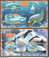 J580 2020 Fauna Dolphins Marine Life 1Kb+1Bl Mnh - Marine Life