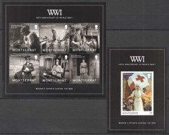 B0146 2014 Montserrat World War I 100Th Anniversary Wwi Kb+Bl Mnh - Militaria