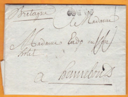 1774 - Marque Postale PARIS Infini Sur Lettre De 2 P. Vers HENNEBON Hennebont Morbihan BRETAGNE - Règne De Louis XV - 1701-1800: Voorlopers XVIII
