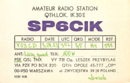 QSL Card POLAND Polish Radio Amateur Station SP6CIk - Amateurfunk