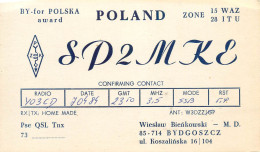 QSL Card POLAND Polish Radio Amateur Station SP2MKE - Amateurfunk