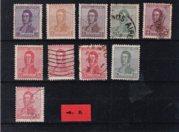 Argentine YT° 212-227A+B - Used Stamps