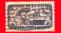 MESSICO - Usato - 1956 - Centenario Dei Francobolli - Equitazione Rivoluzionaria - Madre Con Bambini . 1.00 - P. Aerea - México