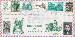 Spain Air Mail Cover Sent To Denmark Fuengirola 3-8-1971 With A Lot Of Stamps - Storia Postale