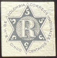 Kolumbien 1865: Registration Stamps Mi:CO 35 - Colombia