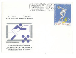 COV 91 - 918 Olimpic Games, Montreal, Modern Pentathlon, Bromont, Romania - Cover - Used - 1976 - Maximumkaarten