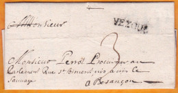 1726 - Marque Postale VEZOUL Vesoul, Haute Saône Sur Lettre De 2 Pages Vers Besançon - Règne De Louis XV - 1701-1800: Precursores XVIII