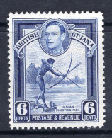 British Guiana 1938-52 KGVI Pictorials - 6c Shooting Fish - P.12½ HM (SG 311) - Guyana Britannica (...-1966)