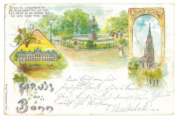 GER 24 - 16831 BONN, Litho, Germany - Old Postcard - Used - 1898 - Bonn