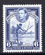 British Guiana 1938-52 KGVI Pictorials - 6c Shooting Fish - P.13 X 14 HM (SG 311a) - Brits-Guiana (...-1966)