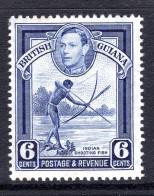 British Guiana 1938-52 KGVI Pictorials - 6c Shooting Fish - P.13 X 14 HM (SG 311a) - Guyane Britannique (...-1966)