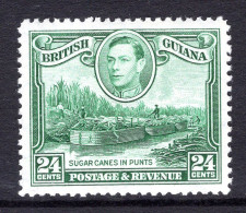British Guiana 1938-52 KGVI Pictorials - 24c Sugar Cane In Punts - Wmk. Sideways HM (SG 312a) - Britisch-Guayana (...-1966)