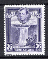 British Guiana 1938-52 KGVI Pictorials - 36c Kaieteur Falls - P.12½ HM (SG 313) - Brits-Guiana (...-1966)