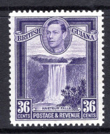 British Guiana 1938-52 KGVI Pictorials - 36c Kaieteur Falls - P.12½ HM (SG 313) - British Guiana (...-1966)