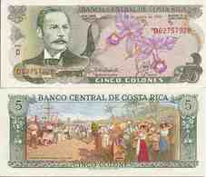 Costa Rica  P-236e   5 Colones  1992  UNC - Costa Rica