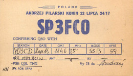 QSL Card POLAND Polish Radio Amateur Station SP3FCO Y03CDAndrezej - Amateurfunk