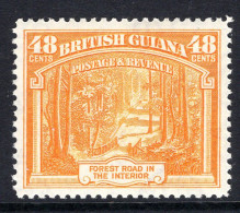 British Guiana 1938-52 KGVI Pictorials - 48c Forest Road - P.12½ HM (SG 314) - Brits-Guiana (...-1966)