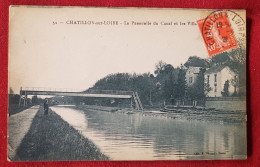 CPA  - Chatillon Sur Loire - La Passerelle Du Canal Et Les Villas - Chatillon Sur Loire