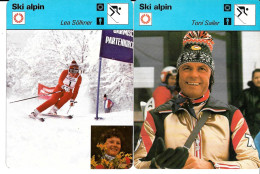 GF1920 - FICHES - BURGLER - DE AGOSTINI - SOLKNER - TONI SAILER - ANNIE FAMOSE - JEAN VUARNET - SERRAT - PERRINE PELEN - Winter Sports