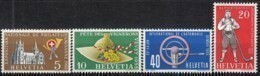 SCHWEIZ  607-610,  Postfrisch **, Jahresereignisse 1955 - Unused Stamps