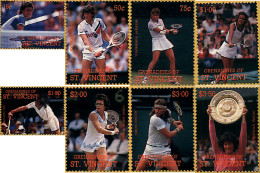 726957 HINGED SAN VICENTE GRANADINAS 1988 JUGADORES DE TENIS - St.Vincent Und Die Grenadinen