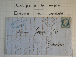 DL 14 FRANCE  BELLE LETTRE  1854 MARSEILLE A TOULON  +N°14 ++AFF. INTERESSANT+VU BEHR.DISPERSION COLLECTION++ - 1853-1860 Napoléon III