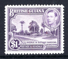 British Guiana 1938-52 KGVI Pictorials - $1 Botanical Gardens - P.12½ HM (SG 317) - Brits-Guiana (...-1966)