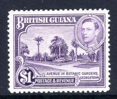 British Guiana 1938-52 KGVI Pictorials - $1 Botanical Gardens - P.12½ HM (SG 317) - Guyane Britannique (...-1966)