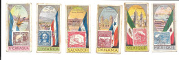 DD05 - CHROMOS VICTORIA- DRAPEAUX ET TIMBRE POSTE - COSTA RICA PANAMA MEXIQUE SALVADOR NICARAGUA - Victoria