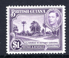 British Guiana 1938-52 KGVI Pictorials - $1 Botanical Gardens - P.12½ HM (SG 317) - Brits-Guiana (...-1966)