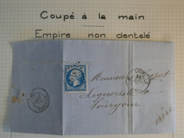 DL 14 FRANCE  BELLE LETTRE  1854  LYON A BOURGOIN  +N°14 ++AFF. INTERESSANT++VU BEHR.DISPERSION COLLECTION++ - 1853-1860 Napoléon III