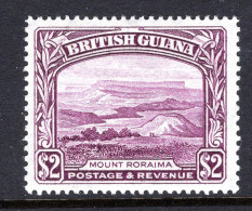 British Guiana 1938-52 KGVI Pictorials - $2 Mount Roraima - P.14 X 13 HM (SG 318a) - Guayana Británica (...-1966)