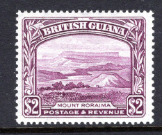 British Guiana 1938-52 KGVI Pictorials - $2 Mount Roraima - P.14 X 13 HM (SG 318a) - Guyane Britannique (...-1966)