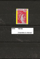 Variété 1978 Neuf ** Y&T N° 1981B Avec 2 Bandes à Cheval - Unused Stamps