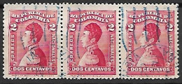 COLOMBIE   -   1917 .  Y&T N° 211 Oblitérés En Bande De 3. - Colombia