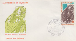 Enveloppe   FDC  1er  Jour   SAINT  PIERRE  ET  MIQUELON     Jeux  Olympiques   MONTREAL    1976 - Sommer 1976: Montreal