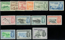 P2710 - TURKS AND CAICOS YVERT 147/59 GEORGE THE V DEFINITIVE SET. MNH - Turcas Y Caicos