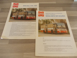 MIVA - Bus Type 1000 - Jonckheere TransCity O 305 J - Folder + Dubbele A4 Pagina - Ferrovie