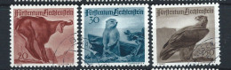 Liechtenstein N°228/30 Obl (FU) 1947 - Faune Divers - Usati