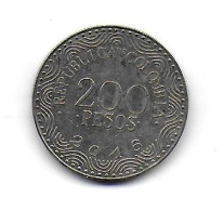 (Monnaies). Colombie. Colombia. 200 Pesos 2016 Parrot - Colombie