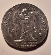 (Monnaies). France. Louis XVI.15 Sols 1792 I Limoge. An 4. Excellent Etat Conservation - Autres & Non Classés