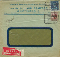 OCB 320 + 288A Op Spoedbestelling LE CAMPINAIRE  - 1932 - 1931-1934 Quepis