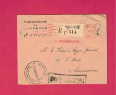 Lettre Recommandée De La Trésorerie Du Cameroun Pour La France - EMA - Satas - Cachet " S.O. " - Cameroun (1960-...)